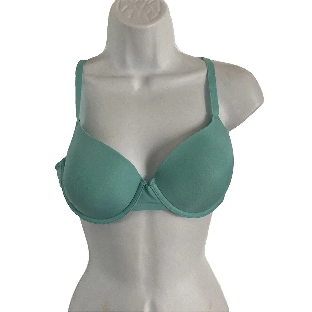 Ellen Tracy 59983P2 Underwire Bra Women Sz 38B Green Lightly Padded T Shirt Bra